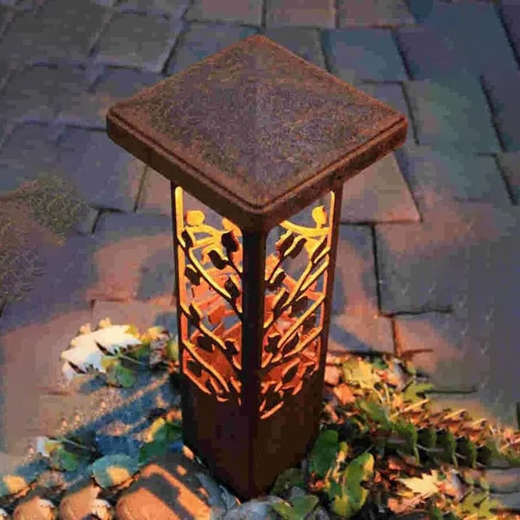 hot style corten lighting bollards for home garden